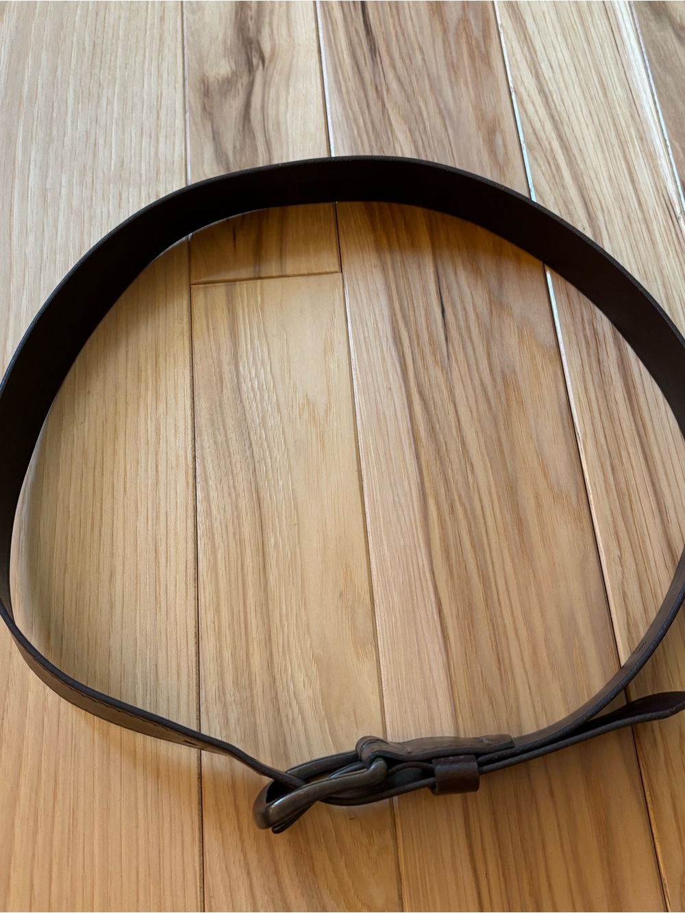 J. Crew Brown Leather Belt Size 36 - Picture 5 of 10